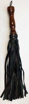 Walnut Handle Flogger Black and Green closed