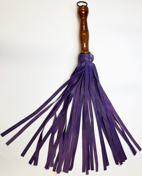 Walnut Handle Flogger Purple open