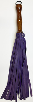 Walnut Handle Flogger Purple closed