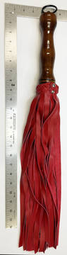 Walnut Handle Flogger Red on ruler