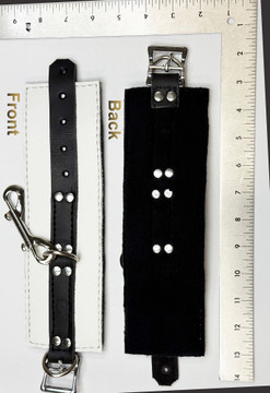 Black on white, outside and inside, with a ruler to see size.
