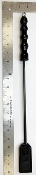 Leather Riding Crop with ridged handle on ruler