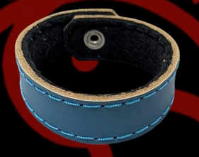 Turquoise 100% Leather wrist band.
They are fleece lined to be super comfortable and can be worn anywhere.