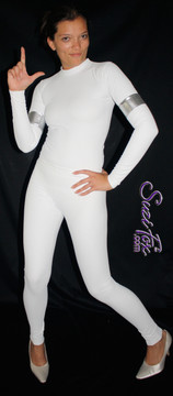 Womens Pullover Shirt in White Matte (no shine) Vinyl/PVC, custom made by Suzi Fox.
Custom made to your measurements!
Available in black, white, red, navy blue, royal blue, turquoise, purple, Neon Pink, fuchsia, light pink, matte black (no shine), matte white (no shine), black 3D Prism, red 3D Prism, Turquoise 3D Prism, Baby Blue 3D Prism, Hot Pink 3D Prism and any other fabric on this site.
• Optional wrist zippers if you choose long sleeves.
Made in the U.S.A.