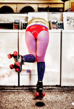 Photo by Russ Watkins.
Cheeky Peeker Booty Shorts shown in Gloss Red Vinyl/PVC Spandex, custom made by Suzi Fox.
Custom made to your measurements!
Available in black, white, red, navy blue, royal blue, turquoise, purple, Neon Pink, fuchsia, light pink, matte black (no shine), matte white (no shine), black 3D Prism, red 3D Prism, Turquoise 3D Prism, Baby Blue 3D Prism, Hot Pink 3D Prism, and any other fabric on this site.
Made in the U.S.A.