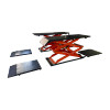 High-quality image of a Full-Rise Scissor Lift with a 3.5-ton capacity, featuring a hydraulic lifting system, compact design, and durable construction, ideal for efficient vehicle servicing. High-quality image of a Full-Rise Scissor Lift with a 3.5-ton capacity, featuring a hydraulic lifting system, compact design, and durable construction, ideal for efficient vehicle servicing.