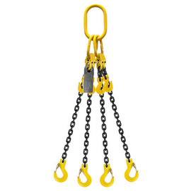 Grade 80 Chain Sling 10mm 4leg Effective Length C/W Clevis Type Grab Shortner And Clevis Sling Hook Tested 3M; Auslift 961043