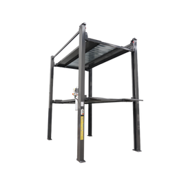 High-quality image of a Four Post 3-Tier Parking Hoist (TLM-3TPH-S) with a shorter height design, featuring stacked vehicle storage capability, a durable steel frame, and a hydraulic lifting system for secure multi-level parking. High-quality image of a Four Post 3-Tier Parking Hoist (TLM-3TPH-S) with a shorter height design, featuring stacked vehicle storage capability, a durable steel frame, and a hydraulic lifting system for secure multi-level parking.