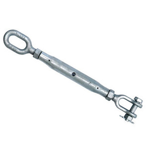 A Rigging Screw Grade S Eye/Jaw 12mm with a galvanised steel finish, featuring one eye end and one clevis jaw—designed for accurate inline tensioning in light structural and marine environments. A Rigging Screw Grade S Eye/Jaw 12mm with a galvanised steel finish, featuring one eye end and one clevis jaw—designed for accurate inline tensioning in light structural and marine environments.