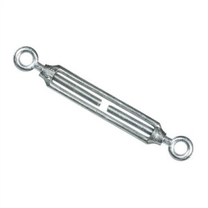 16mm turnbuckle with cast steel body and eye/eye ends—ideal for medium to heavy-duty rigging, structural bracing, and tensioning of cables and ropes. 16mm turnbuckle with cast steel body and eye/eye ends—ideal for medium to heavy-duty rigging, structural bracing, and tensioning of cables and ropes.