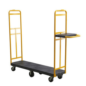 A U-Boat Trolley (model RT4061) featuring a long narrow platform, dual ergonomic handles, reinforced steel frame, and smooth-rolling castor wheels, designed for efficient transport of heavy loads in warehouses, stockrooms, and logistics environments. A U-Boat Trolley (model RT4061) featuring a long narrow platform, dual ergonomic handles, reinforced steel frame, and smooth-rolling castor wheels, designed for efficient transport of heavy loads in warehouses, stockrooms, and logistics environments.