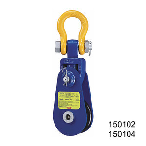 Snatch Block with 6" sheave and shackle head—rated to 8 tonnes. Designed for use with 13–16mm steel wire rope in demanding rigging, lifting, and directional pulley systems. Snatch Block with 6" sheave and shackle head—rated to 8 tonnes. Designed for use with 13–16mm steel wire rope in demanding rigging, lifting, and directional pulley systems.