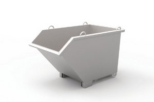 Self Dumping Bin 0.95 cubic metre painted - Craneable Self Dumping Bin 0.95 cubic metre painted - Craneable