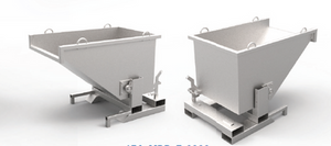 Self Dumping Bin 1.25 cubic metre painted - Craneable Self Dumping Bin 1.25 cubic metre painted - Craneable