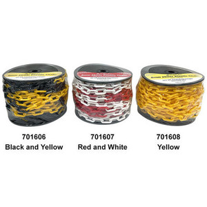 Plastic Link Chain 8mm 25M/ Reel Red and White UV Stabilised; Austlift 701607