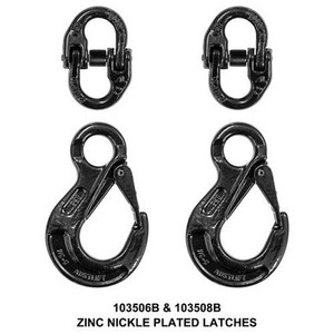G80 Vehicle Chain Safety Hook Set 10mm BLACK; Austlift 103510B G80 Vehicle Chain Safety Hook Set 10mm BLACK; Austlift 103510B
