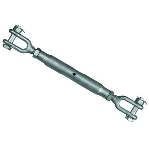 A Rigging Screw Grade S Jaw/Jaw 24mm with galvanised body and forged clevis jaw ends—designed for robust tensioning in industrial, structural, and marine environments. A Rigging Screw Grade S Jaw/Jaw 24mm with galvanised body and forged clevis jaw ends—designed for robust tensioning in industrial, structural, and marine environments.