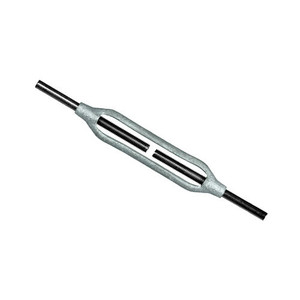 A Turnbuckle Forged Stubs/Stubs Black 10mm with threaded stub ends and a sleek black finish—designed for secure inline adjustment in fencing, rigging, and construction applications. A Turnbuckle Forged Stubs/Stubs Black 10mm with threaded stub ends and a sleek black finish—designed for secure inline adjustment in fencing, rigging, and construction applications.