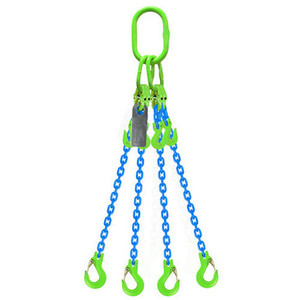 Grade 100 Chain Sling 10mm 4leg Effective Length C/W Clevis Type Grab Shortner And Clevis Sling Hook Tested 6M; Austlift 963046 Grade 100 Chain Sling 10mm 4leg Effective Length C/W Clevis Type Grab Shortner And Clevis Sling Hook Tested 6M; Austlift 963046