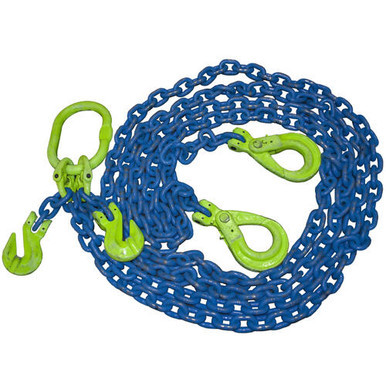 Grade 100 Chain Sling 16mm 2 leg Effective Length 6M come with Clevis Safety Hooks Grade Tested and Tagged; Austlift 991626