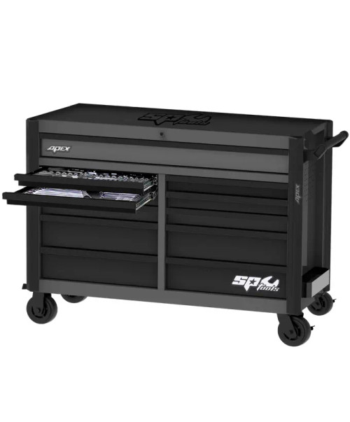58" Apex Series Roll Cab Tool Kit - 345pc - Metric & SAE - Grey/Black