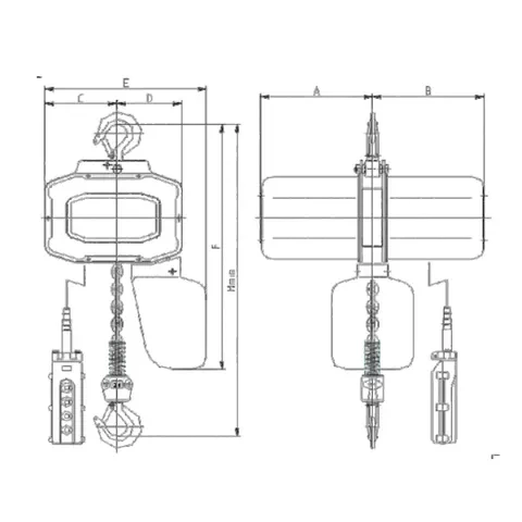 ITM 240V ELECTRIC CHAIN HOIST, 1 TONNE, 3 METRE LIFT