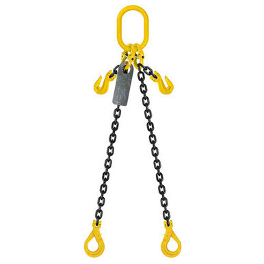 Grade 80 Chain Sling 10mm 2leg Effective Length C/W Clevis Type Grab Shortner And Clevis Self Locking Hook Tested 2M; Austlift 951022