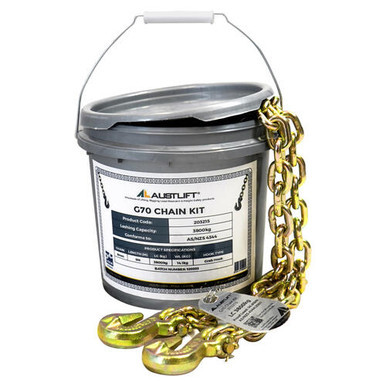 G70 Transport Chain Kit 10mmx9M Grab Hooks; Austlift 203225
