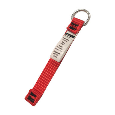 A robust Tool Connector Webbing D Ring (20mm x 11.5cm) featuring a durable webbing design with a secure D ring—engineered for safe tool attachment with a 1kg safe working load.