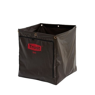 A durable black replacement bag (model RT5044) designed to fit the RT5042 trolley, featuring heavy-duty tear-resistant fabric, reinforced stitching, and a secure attachment system, ideal for waste management, janitorial, hospitality, and industrial use.