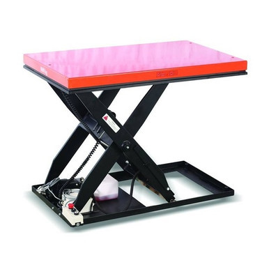A 2000KG rated electric lift table (model HIW4) featuring a reinforced steel platform, electric hydraulic lift system, scissor lift mechanism, user-friendly controls, and a sturdy base, designed for safe and efficient heavy-load lifting in warehouses, factories, and industrial environments.