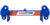 Maxirig 15T telescopic spreader beam with adjustable 1.2–1.8m lifting span, rated at a 60° included sling angle