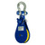 Snatch Block with 3" sheave and shackle head, rated to 2 tonnes—suitable for 8–9mm steel wire rope in lifting, winching, and directional rigging systems. Snatch Block with 3" sheave and shackle head, rated to 2 tonnes—suitable for 8–9mm steel wire rope in lifting, winching, and directional rigging systems.