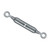 10mm forged galvanised JIS turnbuckle with eye/eye ends—perfect for secure tensioning of cables in marine, fencing, and structural rigging applications. 10mm forged galvanised JIS turnbuckle with eye/eye ends—perfect for secure tensioning of cables in marine, fencing, and structural rigging applications.