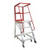A 4-step order picker ladder (model MONOP4) featuring a sturdy aluminum frame, 1.11m platform height, non-slip steps, and ergonomic handrails, designed for safe and stable elevated access in warehouses, stockrooms, and retail settings.