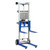 A compact manual hand stacker lifter with a 181kg load capacity, featuring a durable steel frame, adjustable lifting platform, and hydraulic lifting mechanism for precise and effortless lifting in warehouse and industrial settings.