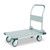 A 350kg rated stainless steel flatbed platform trolley with a sleek, corrosion-resistant frame, smooth swivel castors, and flat loading surface, ideal for sanitary environments such as medical, food, or lab applications.