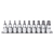 SOCKET RAIL SET 1/2"DR 10PC TORX - L=55MM
