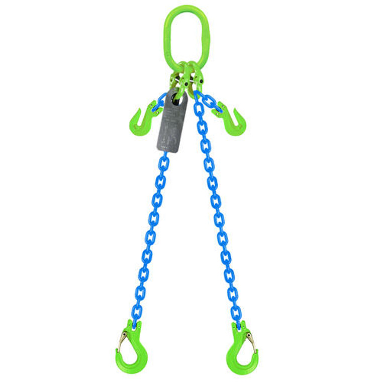 Grade 100 Chain Sling 13mm 2leg Effective Length C/W Clevis Type Grab Shortner And Clevis Sling Hook Tested 2M; Austlift 943322