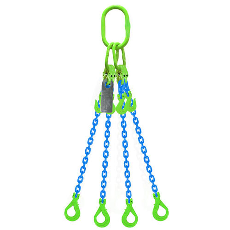 Grade 100 Chain Sling 16mm 4leg Effective Length C/W Clevis Type Grab Shortner And Clevis Self Locking Hook Tested 3M; Austlift 973643