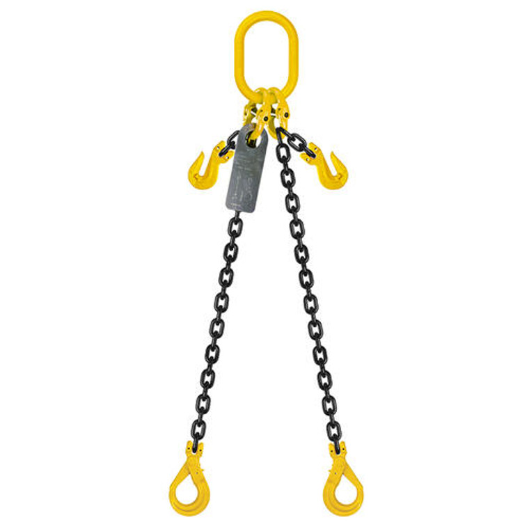 Grade 80 Chain Sling 13mm 2leg Effective Length C/W Clevis Type Grab Shortner And Clevis Self Locking Hook Tested 1M; Austlift 951321