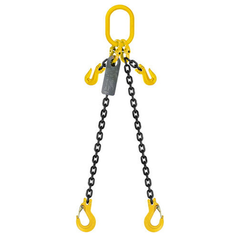 Grade 80 Chain Sling 13mm 2leg Effective Length C/W Clevis Type Grab Shortner And Clevis Sling Hook Tested 3M; Austlift 941323