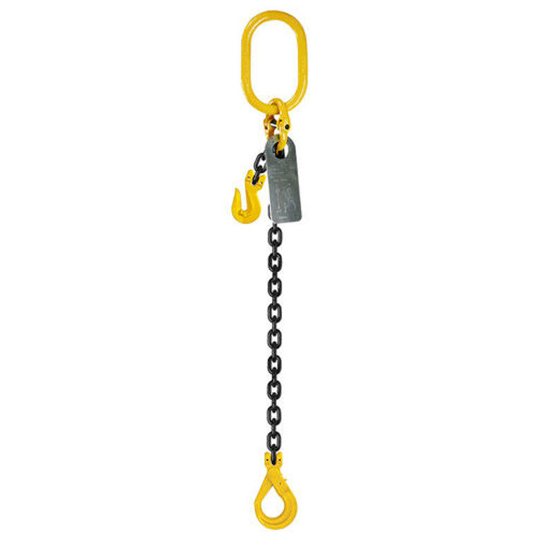 Grade 80 Chainsling 6mm 1leg Effective Length C/W Clevis Type Grab Shortner And Clevis Self Locking Hook Tested 2M; Austlift 930612