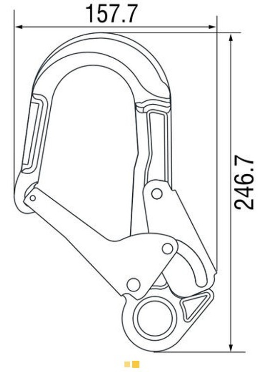 Scaffold Hook Aluminum Gate Opening 60mm; Austlift 916825