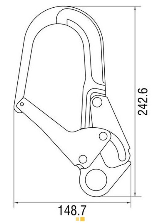 Scaffold Hook Steel Gate Opening 60mm; Austlift 916815