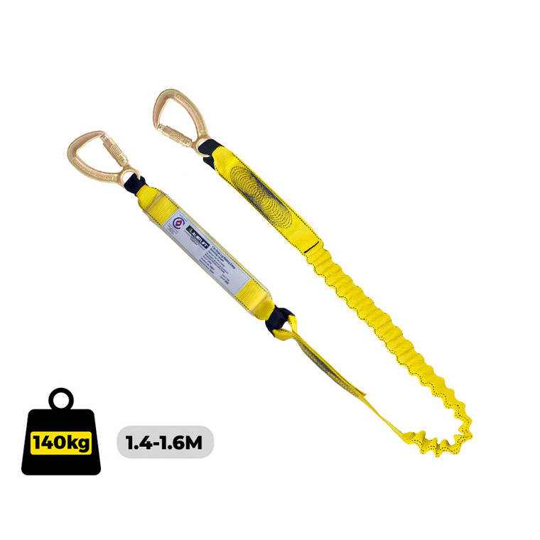 Lanyard Single Elasticated with Triple Action Hooks Complies AS1891.5; Austlift 916106