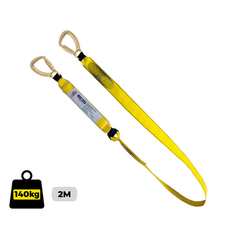 Lanyard Single Webbing with Triple Action Hooks Complies AS 1891.5; Austlift 916105