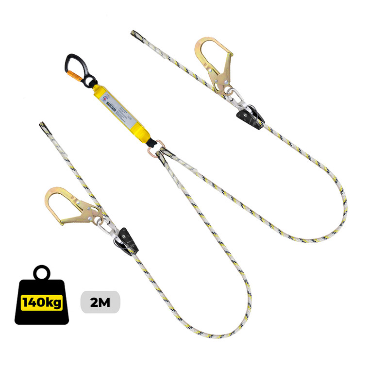 Kernmantle Rope Sharp Edge Double Adjust Aluminum T/A Snap Hook Complies with AS 1891.5; Austlift 916230