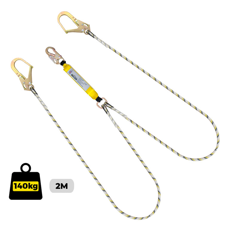 Kernmantle Rope Sharp Edge Double D/A Snap & Scaffold Hook AS 1891.5; Austlift 916212