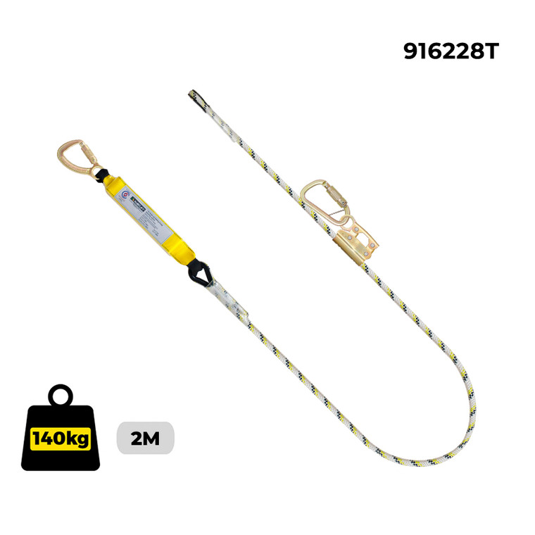 Kernmantle Rope Single Adjust Sharp Edge with T/A Snap Hook AS 1891.5 Triple action karabiner; Austlift 916228T